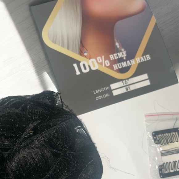 Black Remy Human Hair Extensions - Picture 1 of 5